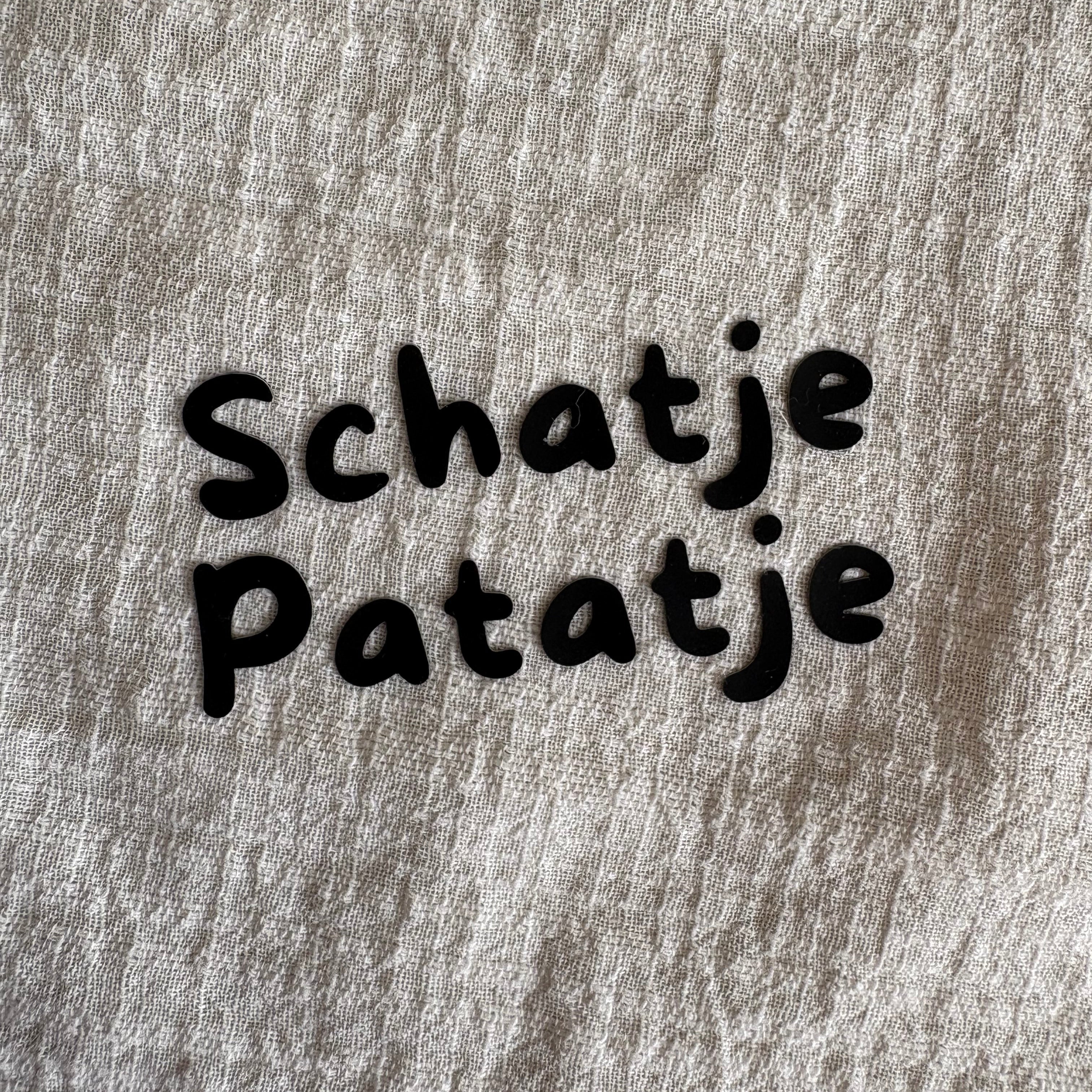 3D strijkapplicatie ‘Schatje patatje’