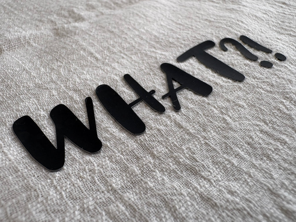 3D strijkapplicatie ‘What?!’