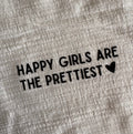 3D strijkapplicatie ‘Happy girls are the prettiest’