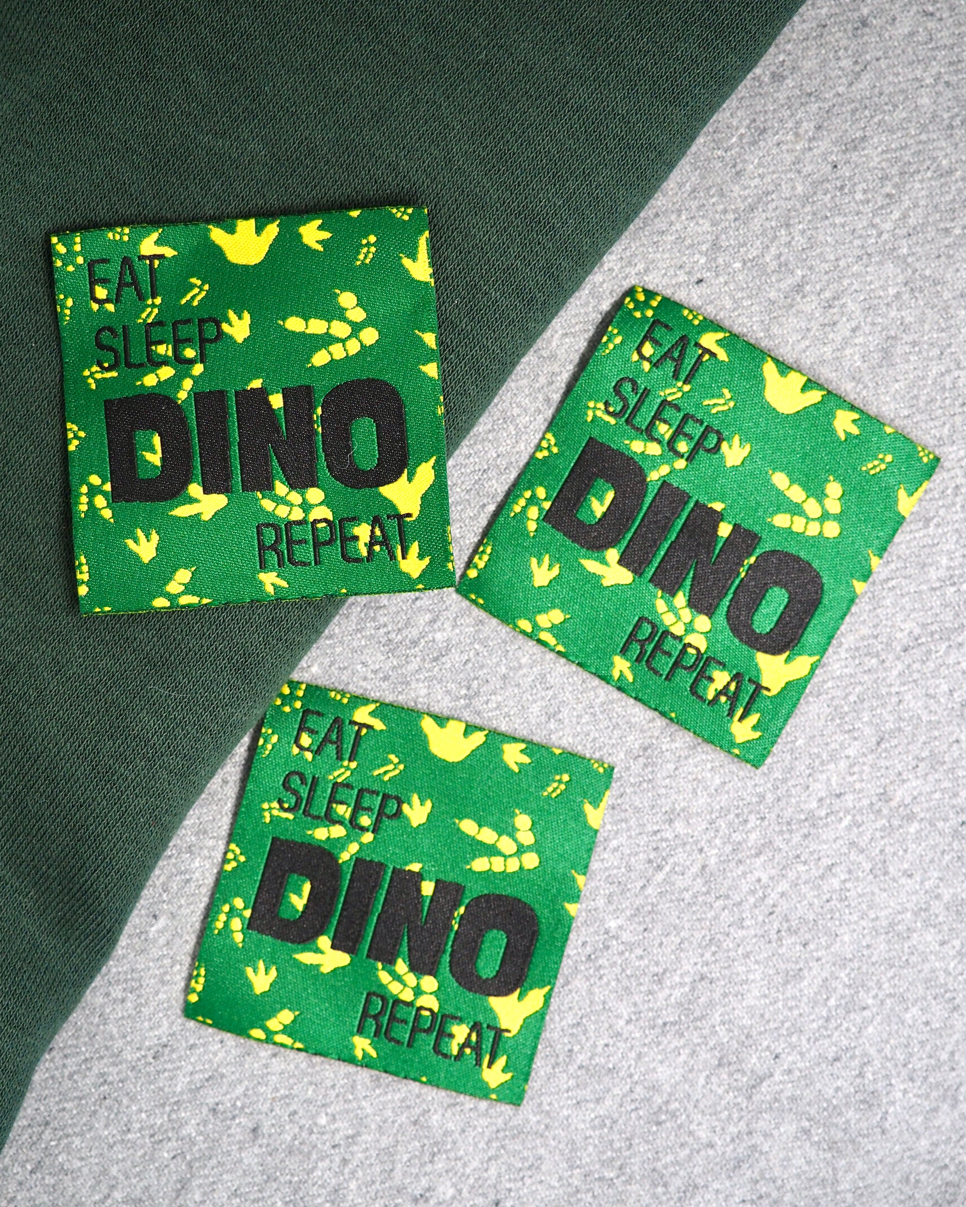 Label 'Eat, sleep, dino, repeat'