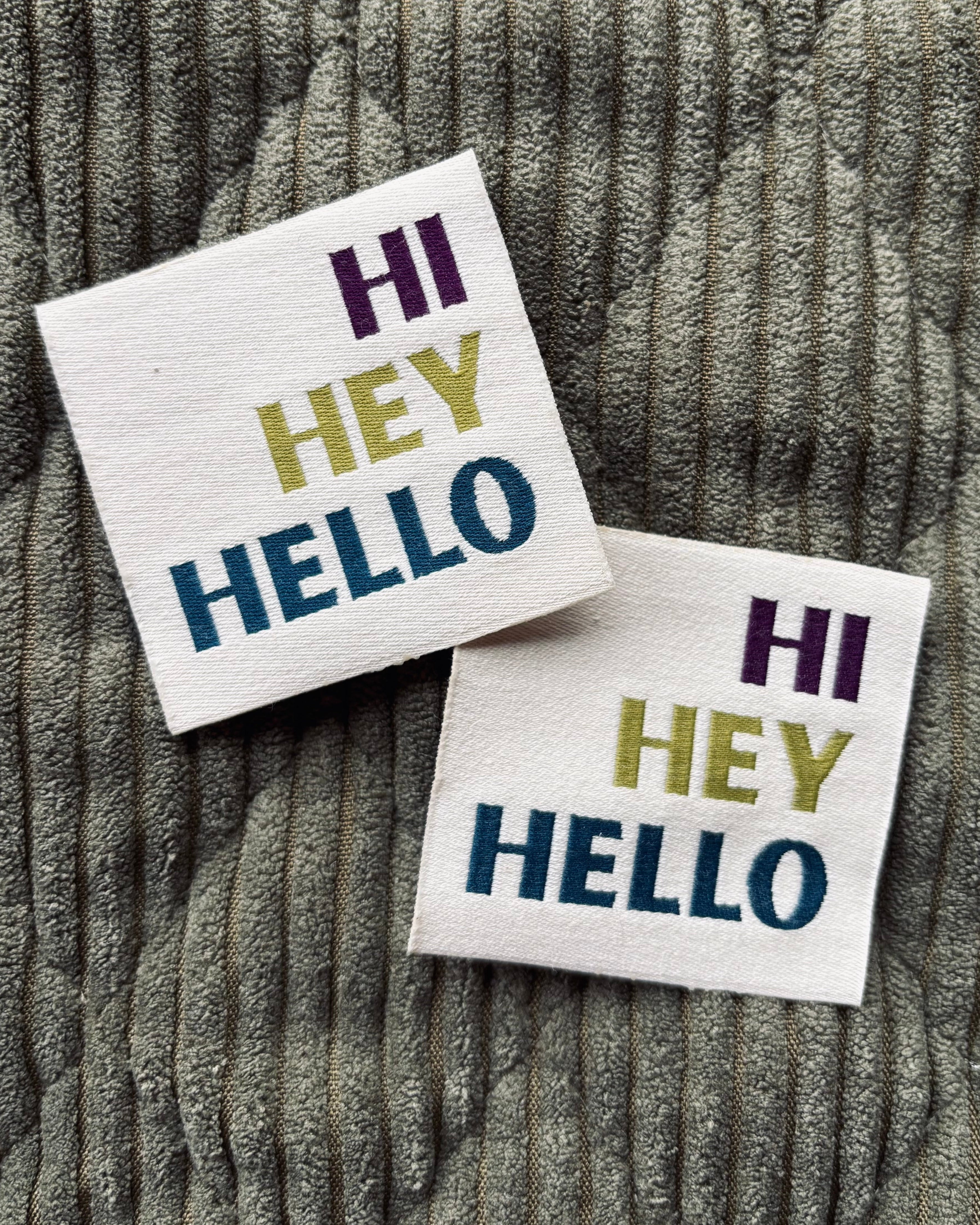 Sewnique naailabel Hi Hey Hello