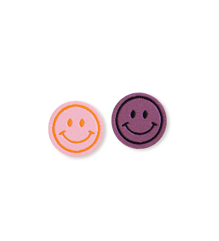 Patch 'mini smile' - 2-pack roze/berry