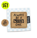 Kunstleder patch set 'Wild one'