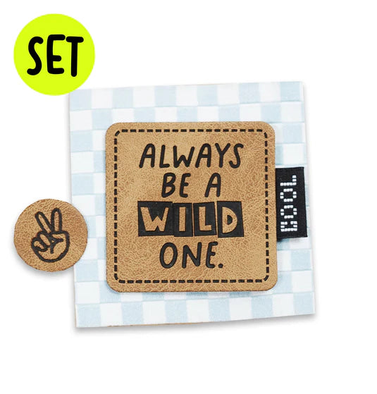 Kunstleder patch set 'Wild one'